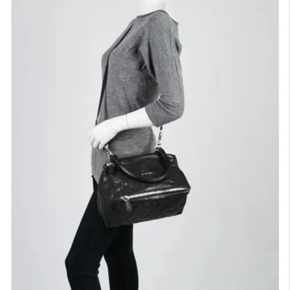 Givenchy Pandora Black Leather Crinkle Bag